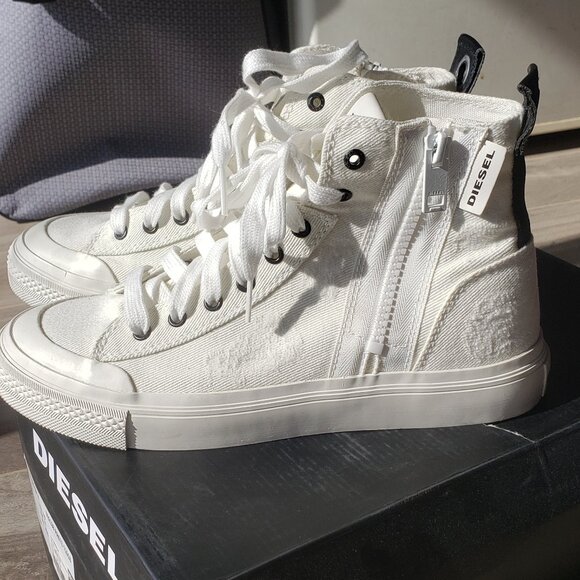 Diesel Mid Top Zip Up Sneakers US8.5 - Picture 1 of 6